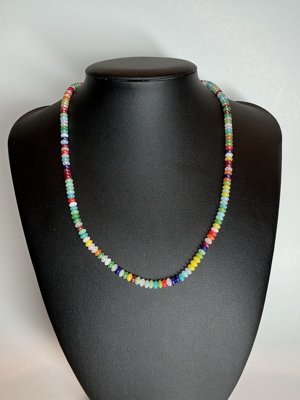 Handmade Multicolor Beaded Necklace - Colorful Bead Strand